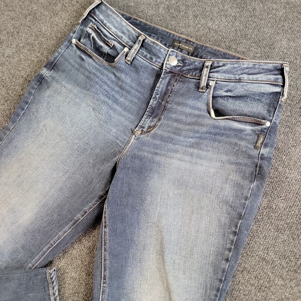 Silver Jeans Avery Skinny Women’s Jeans Distressed 34/29